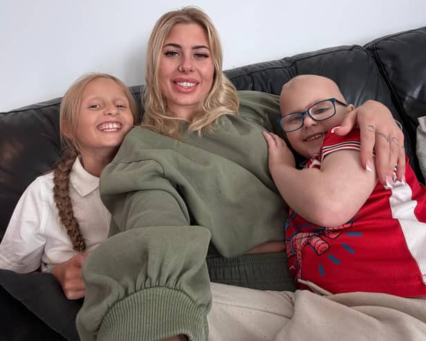 Holly Finch with Leo, right, and Bonnie