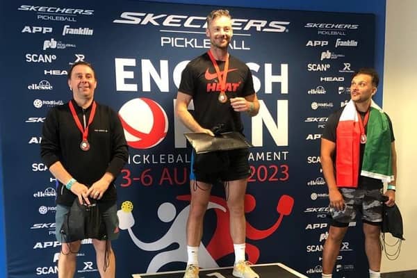 Singles podium, Gold for Andy Tallyn, Silver for Simon Beddell.