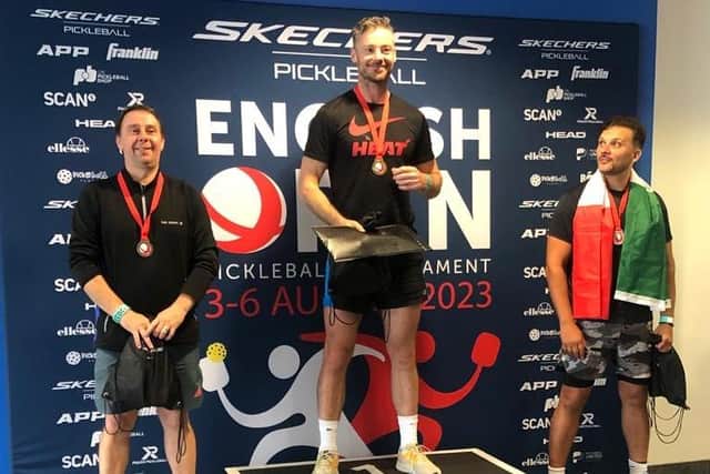 Singles podium, Gold for Andy Tallyn, Silver for Simon Beddell.