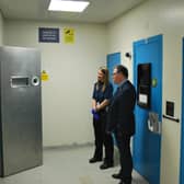 Mr Lloyd inspecting Hatfield custody suite. Submitted image.