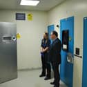 Mr Lloyd inspecting Hatfield custody suite. Submitted image.