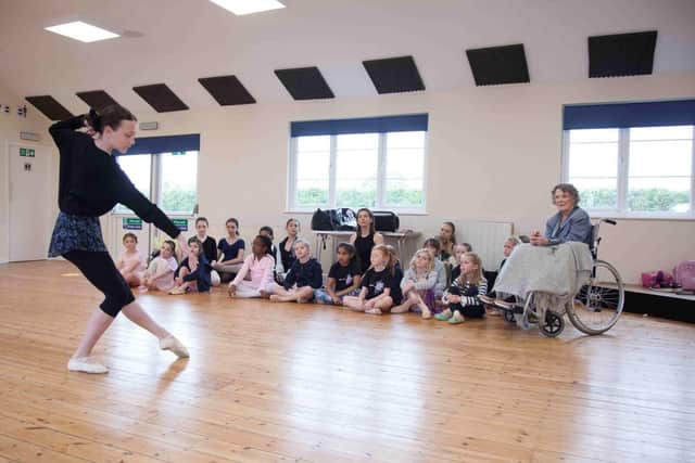 Romayne watches a rehersal at Bovingdon Dance Academy. PIC: Buttercup Photography www.buttercupphotography.co.uk
