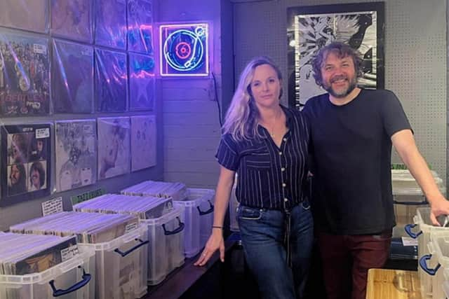 Helen Phillips and her partner Julian Smith in their new shop in Berkhamsted's Home & Colonial antique centre. Pic: Laurel Phillips-Smith