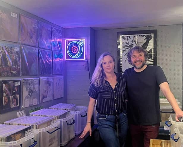 Helen Phillips and her partner Julian Smith in their new shop in Berkhamsted's Home & Colonial antique centre. Pic: Laurel Phillips-Smith