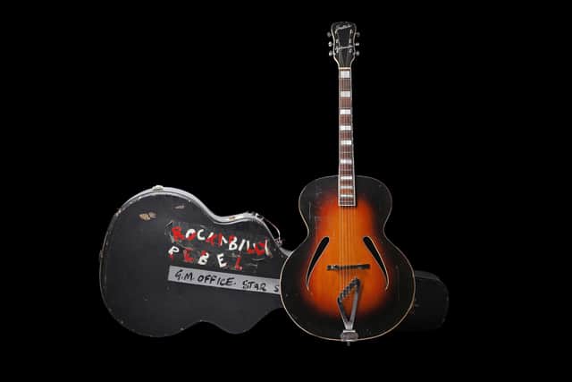 The 1940s guitar is up for auction. Photo: Sworders