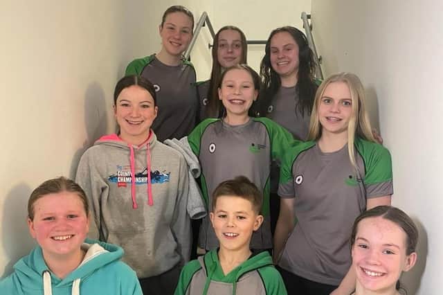 Some of Berkhamsted's swimmers after one of the weekend sessions.