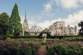 The stunning rose garden at Ashridge House