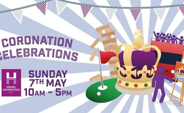 Don't miss out on the fun - courtesy of Hemel Hempstead Bid which is organising a King's Coronation party on May 7