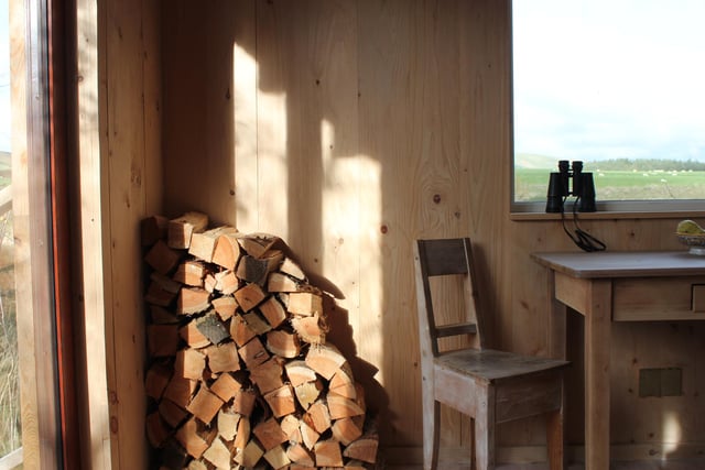 There's no danger of running out of fuel for the log burner.