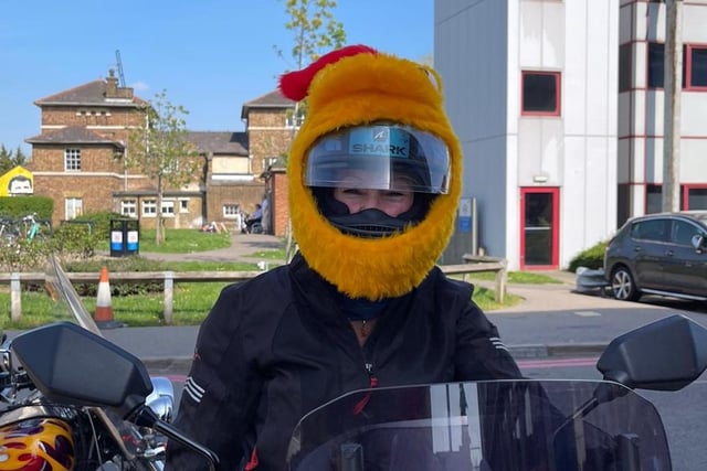 A rider when the fleet arrived at Watford on Saturday (April 16).