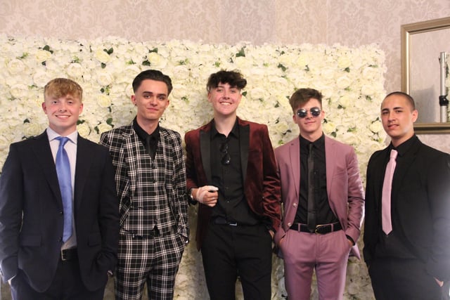 The teens came in their suits, ready for a magical night.
