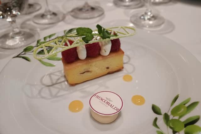 A delicious dessert at the Frescobaldi evening in Sabatani’s