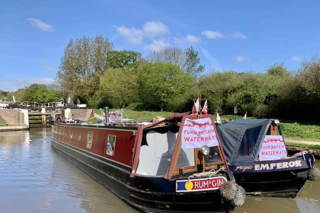 Campaigners when they reached reach Hatton Locks, Warwickshire