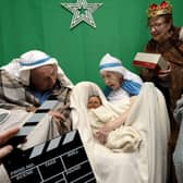 From left:  David Driver (aged 87 as Joseph), Yvonne Smith (aged 89 as Mary), 79-year-old Joyce Bussey and Colin Carter (aged 86)