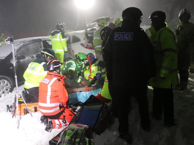 The casualties responders had to tend to and rescue. Photo: Herts Police