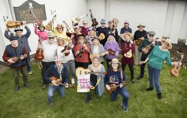 The Last of the Summer Ukuleles raising funds for Brain Tumour Research on Wear a Hat Day.