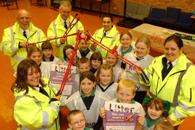 Members of the All Saints Youth Club are ready for a litter pick. Were you pictured and who can tell us which year this was?