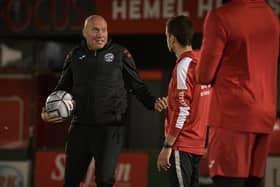 Hemel boss Mark Jones felt his side's first-half performance at Chelmsford was promising. Photo: Hemel Hempstead FC.