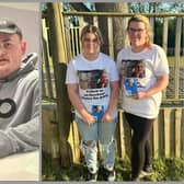 Bobby, left, and his sisters. Picture: Leanne Westlake