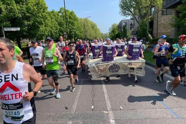 World Record broken for fastest marathon in a ten-person costume