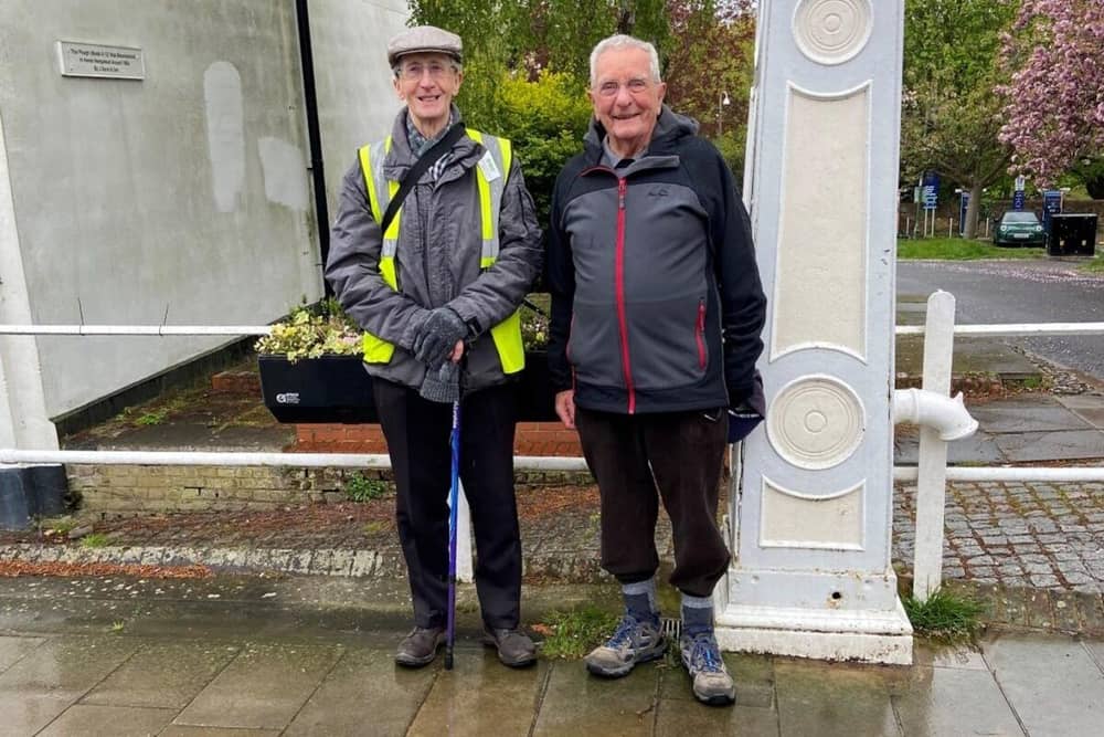 Geoff with a local Health Walk leader
