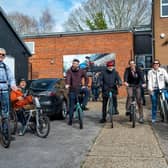 Group test ride about to commence