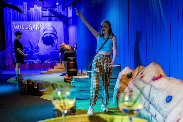 Mulligans Stevenage centres around two 18-hole crazy golf courses: one Jurassic and one ocean-themed.