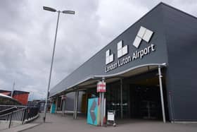 Outside of the airport.
