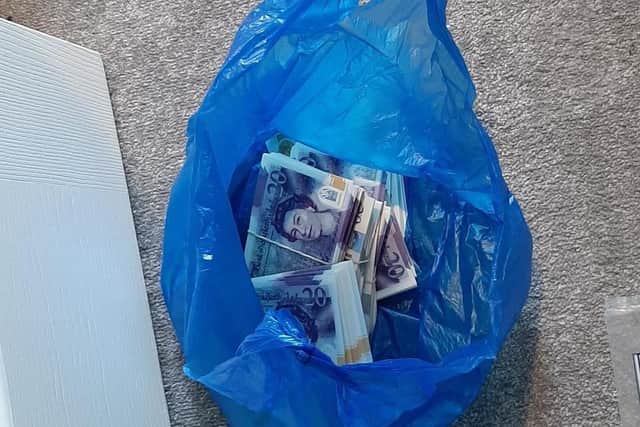 Money found during a search of a Radlett house