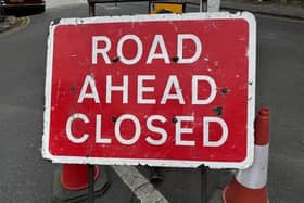 Road closed sign. Picture: Olivia Preston