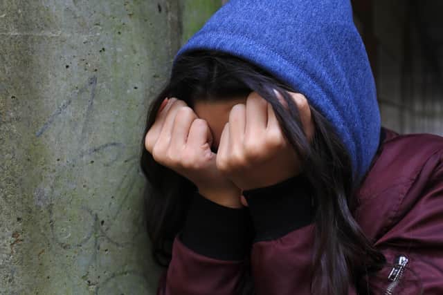 Girls and young women are nearly five times more likely to be treated in hospital for self harm, figures show.