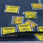 Parking notices, photo from Jonathan Brady/ PA Images