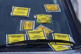 Parking notices, photo from Jonathan Brady/ PA Images