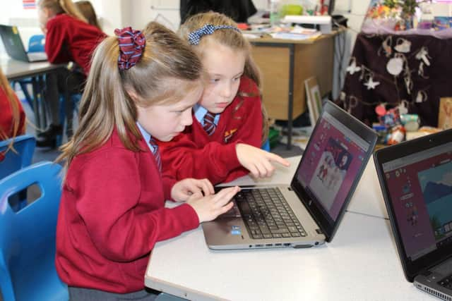 St Joseph's Primary School pupils enjoying a Jam Coding workshop