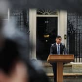LONDON, ENGLAND - MAY 22: UK prime minister Rishi Sunak announces the date for the UK General Election in Downing Street on May 22, 2024 in London, England. After much speculation across the UK media today, Sunak announces the UK General Election will be held on July 4th.  (Photo by Carl Court/Getty Images)