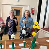 Cup winners Mavis Lawrence, Gillian Johansson and Susan Chester