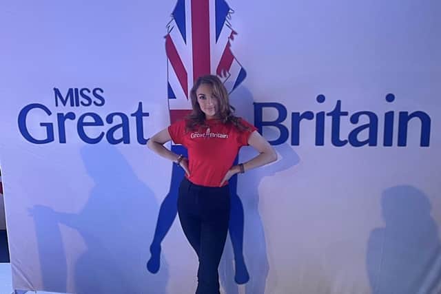 Chantelle at a recent Miss Great Britain competition