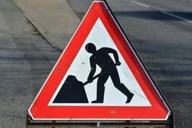 Roadworks stock image.