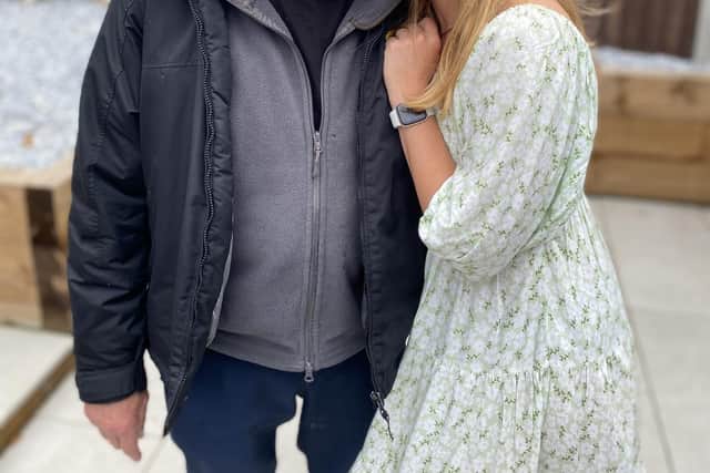 Sarah Dolling (right) with her dad Mel
