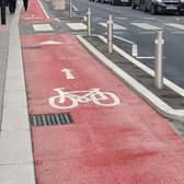 Cycle lane. Editorial image for illustration purposes