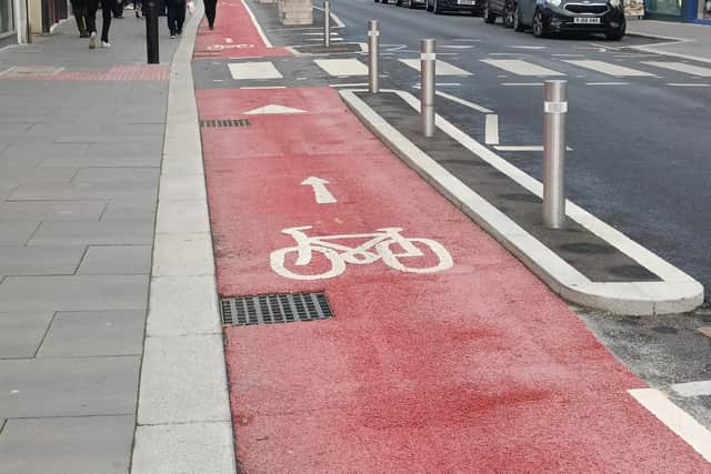 Cycle lane. Editorial image for illustration purposes