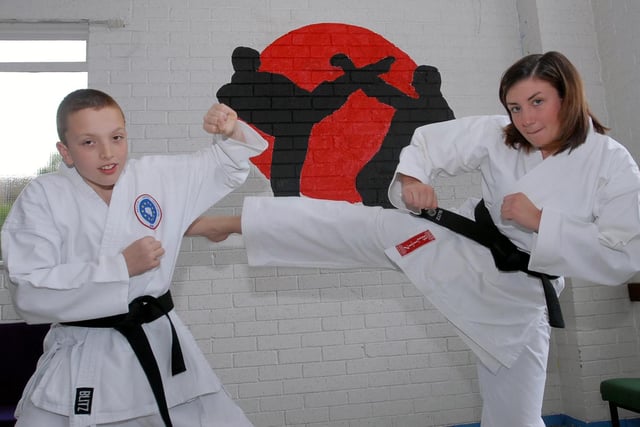 Practising their black belt skills in 2007 were Robert Howard and Lisa Rutherford but who can tell us more about this youth centre scene?