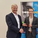 Daniel was presented with the award by JTL CEO, Chris Claydon (left), and Operations Director, Clair Bradley (right).