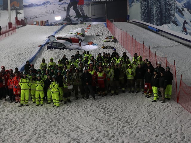 Emergency responders gather for a team photo. Photo: Herts Police