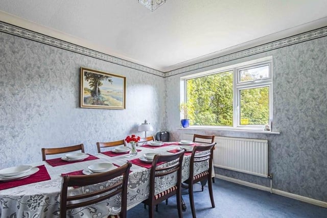 The old-fashioned dining room at the property