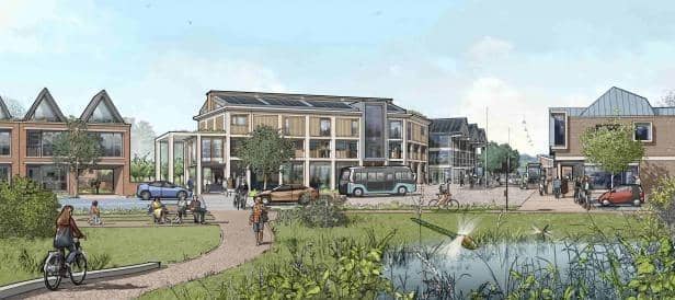 An artist's impression of how the 4,000-home East Hemel development could look. Credit: The Crown Estate. Permission for use for LDRS partners.