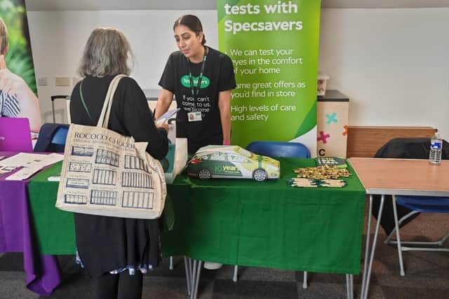 The team spoke to members of the public attending