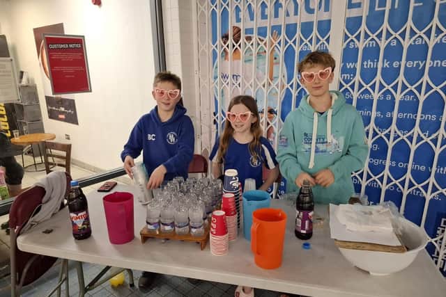 Junior club members helping out