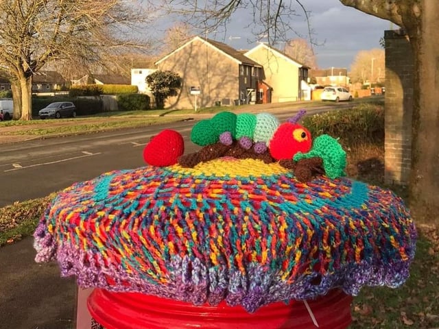 The Very Hungry Caterpillar is looking for a bite to eat on St Agnells Lane/The Dee