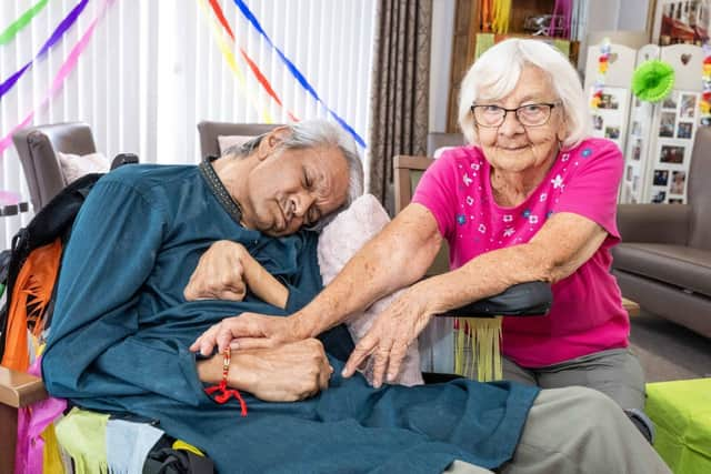 Hilda spends time with Harry every day, holding his hand and chatting